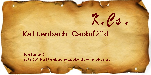 Kaltenbach Csobád névjegykártya